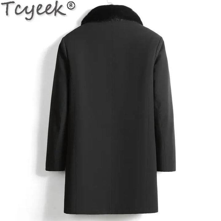 Men's Winter Parka with Real Mink Fur Liner