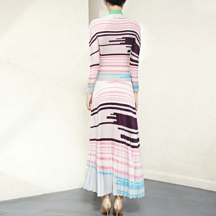 2023 Spring Miyake Pleated Skirt Set