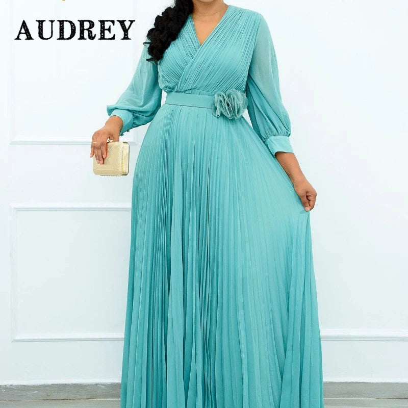 Elegant Plus Size Long Sleeve Dress