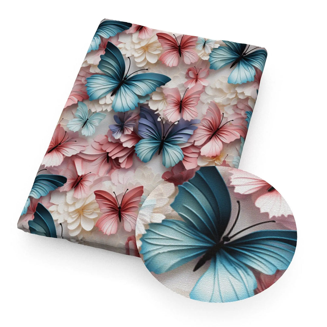 Polyester Cotton Fabric - 3D Floral Series