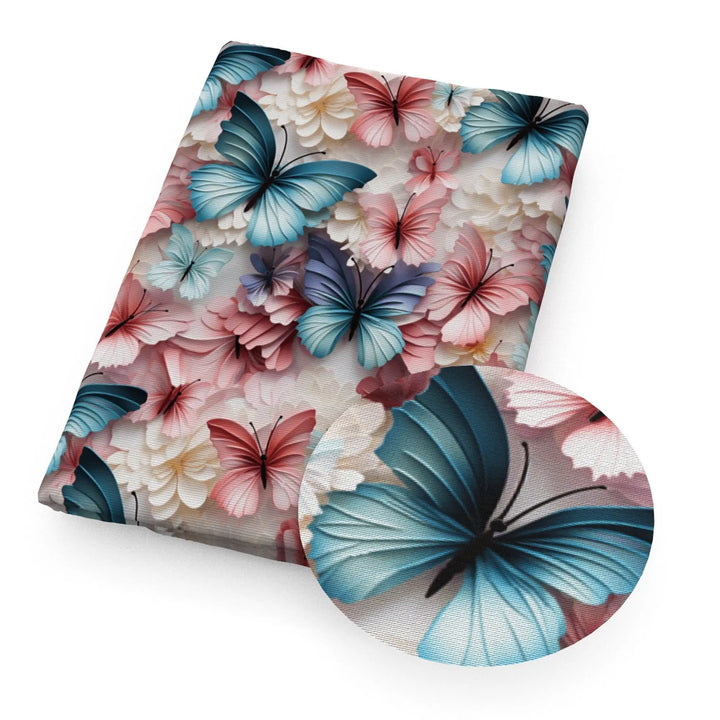 Polyester Cotton Fabric - 3D Floral Series