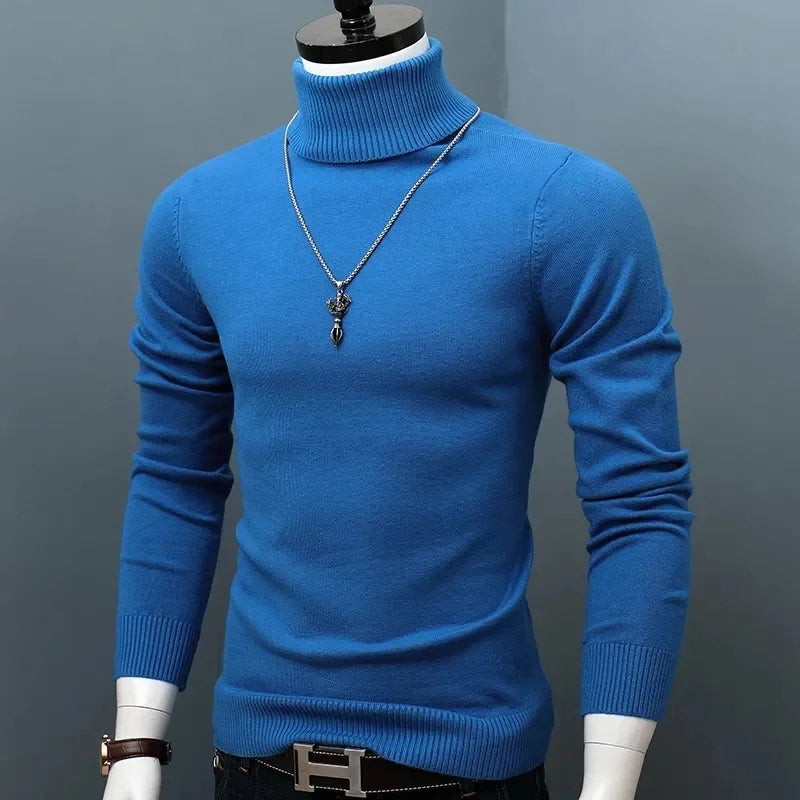 Winter Thick Warm Sweater Men Turtleneck Sweaters Slim Fit  Pullover Men Classic Brand  Casual Male Sweater L05