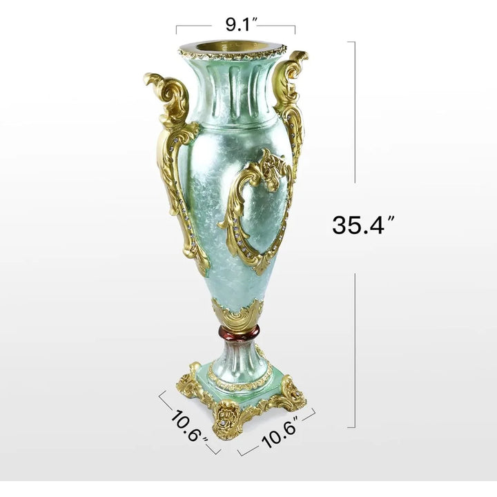Trophy Floor Vase for Living Room Decor Vases 35.4 Inch Green Tall Floor Vase Home Decorations Decoration Flower Garden