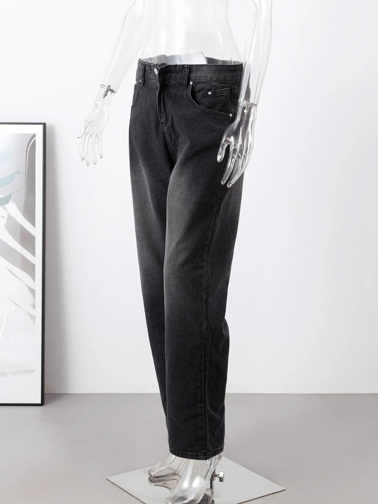 Upgrade Your Style with Our Y2K High-Waisted Jeans - Perfect for 2024 Spring Fashion!