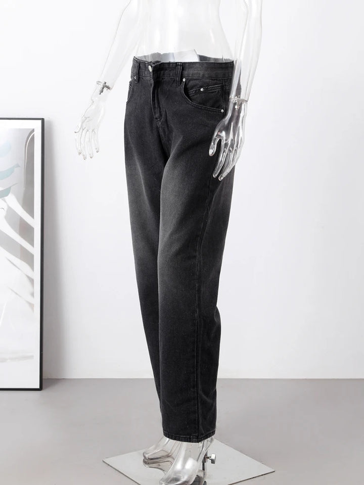 Upgrade Your Style with Our Y2K High-Waisted Jeans - Perfect for 2024 Spring Fashion!