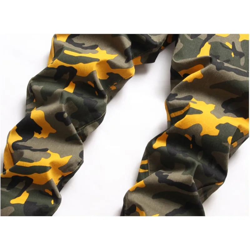 High Quality Camo Denim Jeans - Men's Fashion