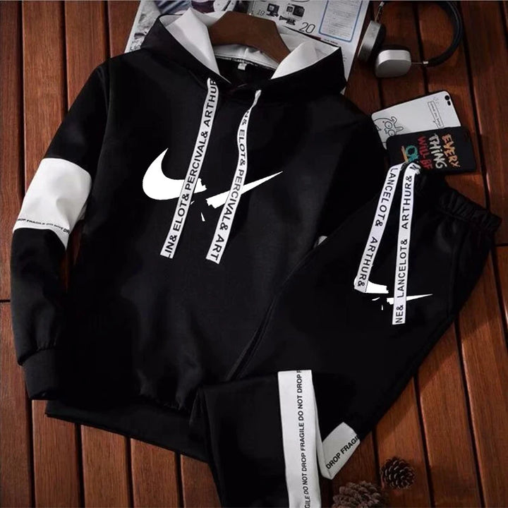 2023 New Men's Luxury Brand Hoodies+Sweatpants Tracksuit Casual Sweatshirt Set Outdoor Sports Suit Outfits Jogging Male Pullover