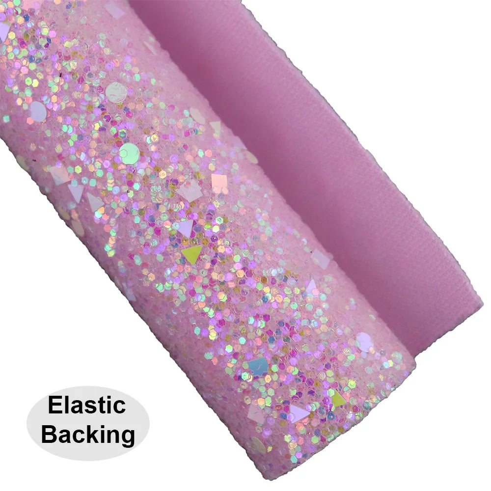 Chunky Glitter Fabric for Crafts - Shiny & Elastic