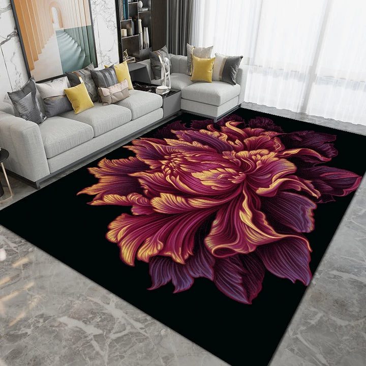 3D Modern Living Room Carpet Luxury Decoration Big Size Area Rugs for Bedroom Bedside Rug Home Decor Non Slip Floor Mat Washable