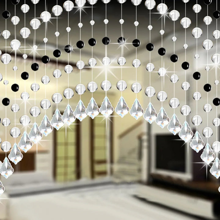 Fashion Crystal Glass Bead Curtain Luxury Living Room Bedroom Window Door Wedding Blinds On Windows Estores Ventana Enrollables