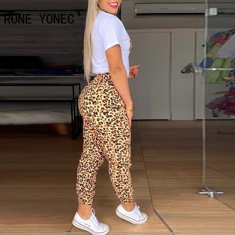 Stylish Leopard Print Pants Set - Perfect Fit for Any Occasion!