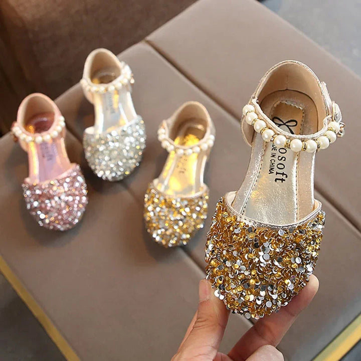 Sparkle and Shine with Gold Princess Sandals - Perfect for Summer Weddings and Special Occasions!