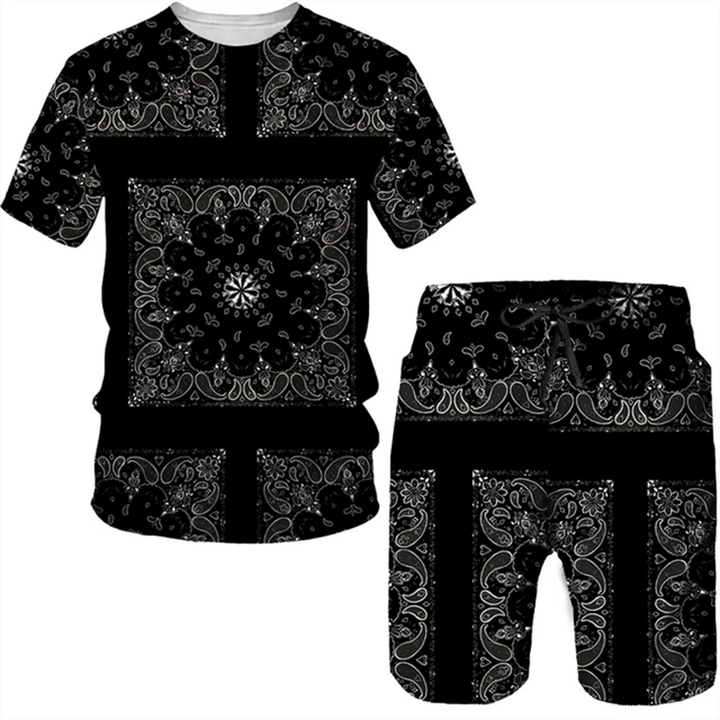 Stylish Kids Sets: 3D Print Graffiti Swimwear & Tees for Boys & Girls