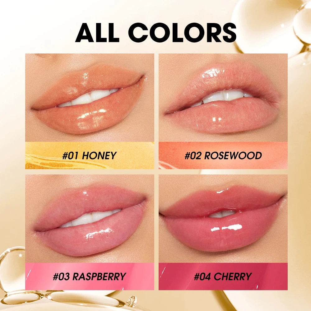 Hydrating Lip Oil Gloss: Plump, Moisturize & Shine with O.TWO.O's Natural Formula - 3 Uses in 1!