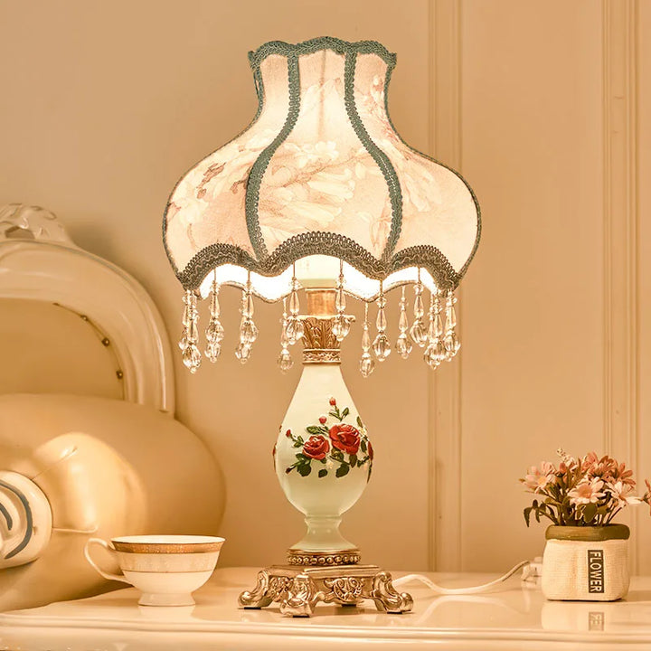 European vintage creative palace lace resin Table Lamps Romantic warm Dimmer Switch for BedsideFoyerStudioWedding room AS022