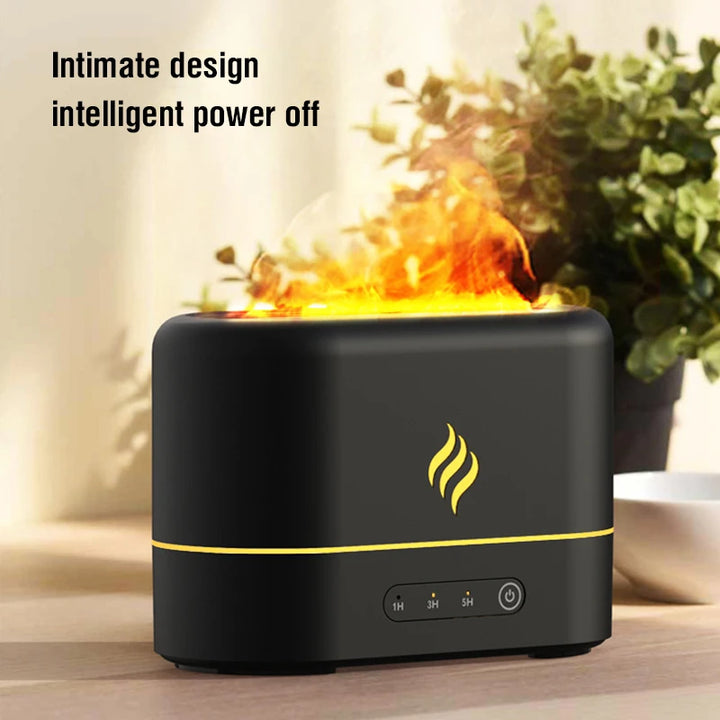 Transform Your Space with Our Portable Fire Flame Humidifier - USB Powered!