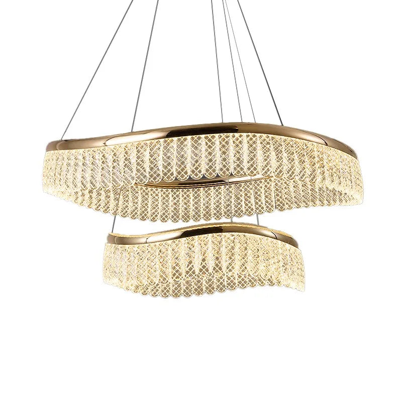 Modern Crystal Chandelier for Living Room Indoor Minimalist LED Lighting Ceiling Chandelier Drawing Room Lighting Pendant Lamp