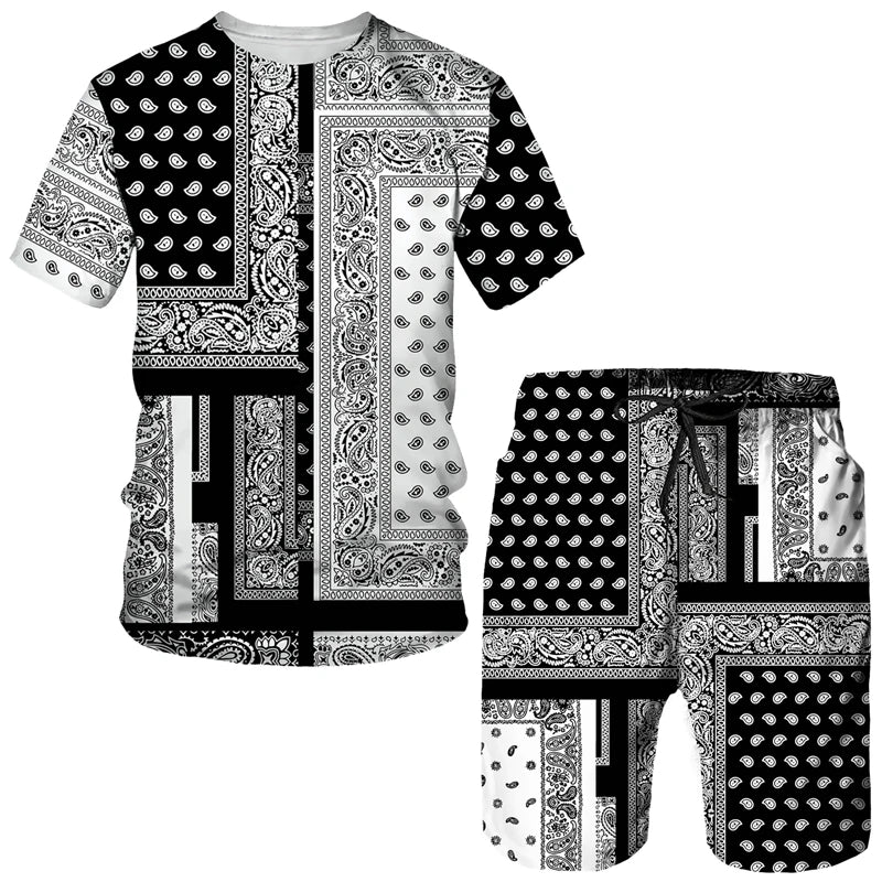 Stylish Kids Sets: 3D Print Graffiti Swimwear & Tees for Boys & Girls