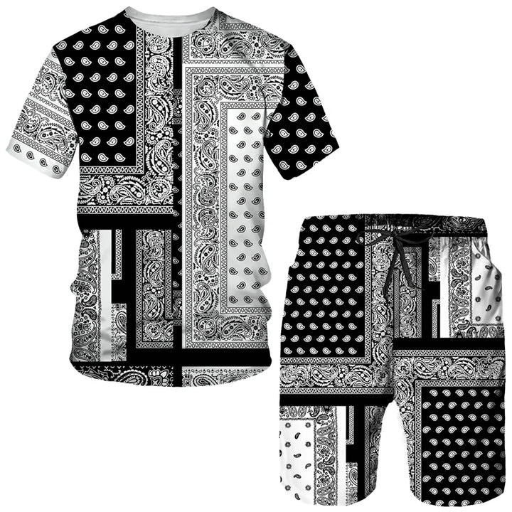 Stylish Kids Sets: 3D Print Graffiti Swimwear & Tees for Boys & Girls