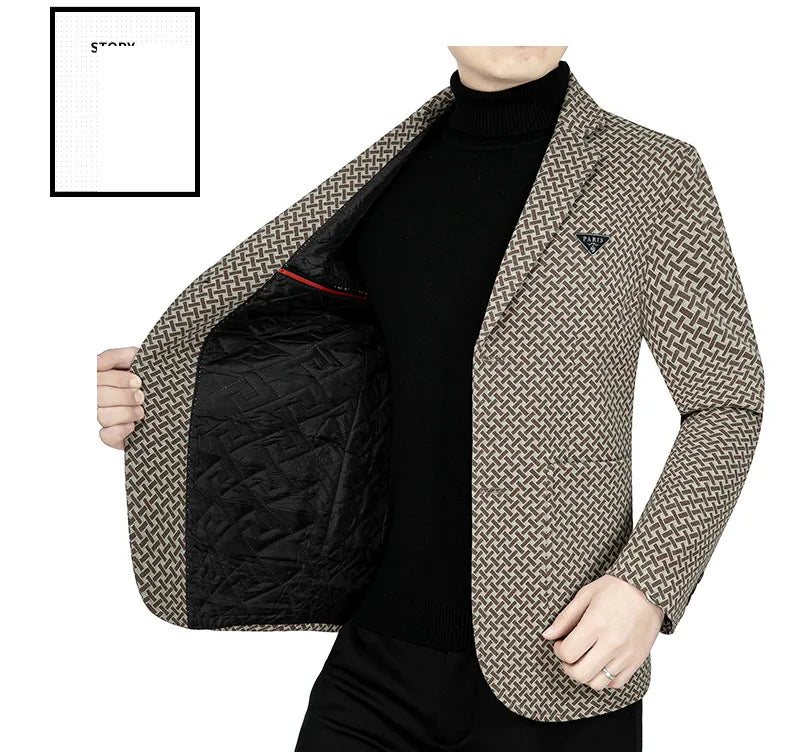 High Quality Men's Checkered Blazers - Spring Slim Fit - Size 4XL