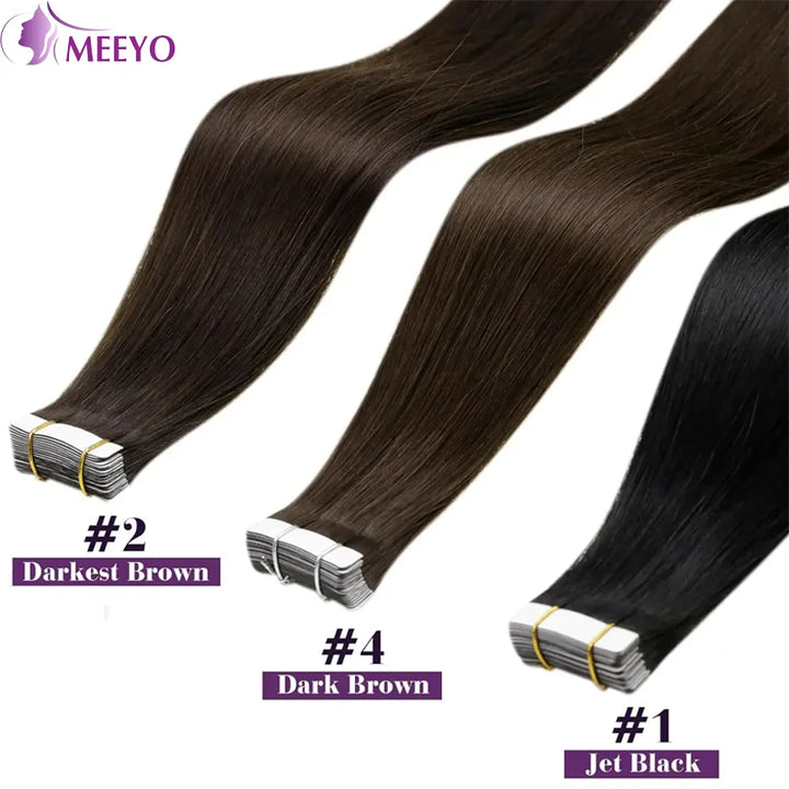 Premium Brazilian Hair Tape Extensions - Straight 20 Pcs