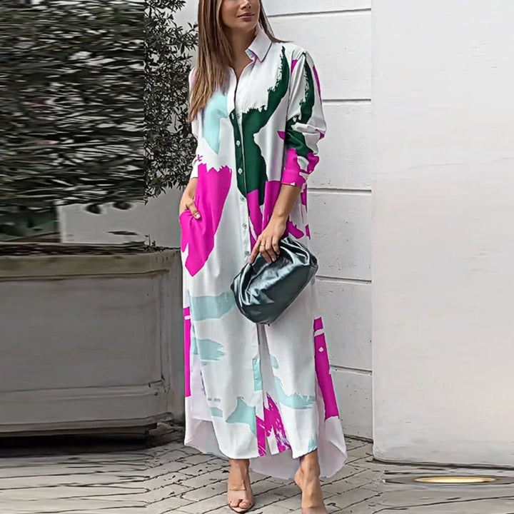 2023 Autumn Shirt Dress - Women's Casual Maxi Dress