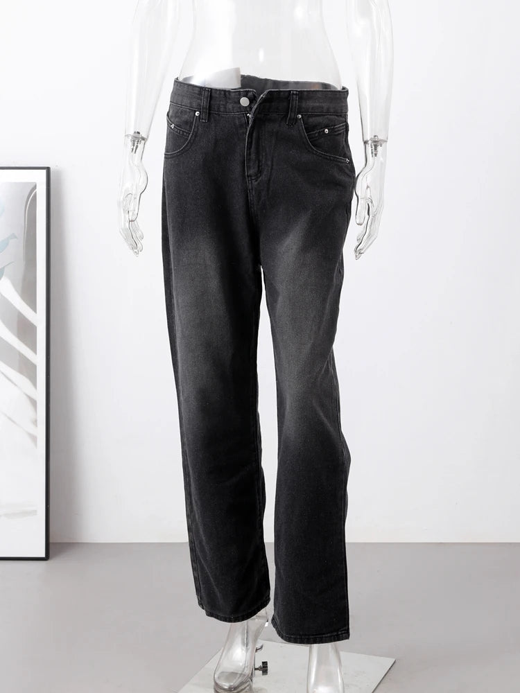 Upgrade Your Style with Our Y2K High-Waisted Jeans - Perfect for 2024 Spring Fashion!