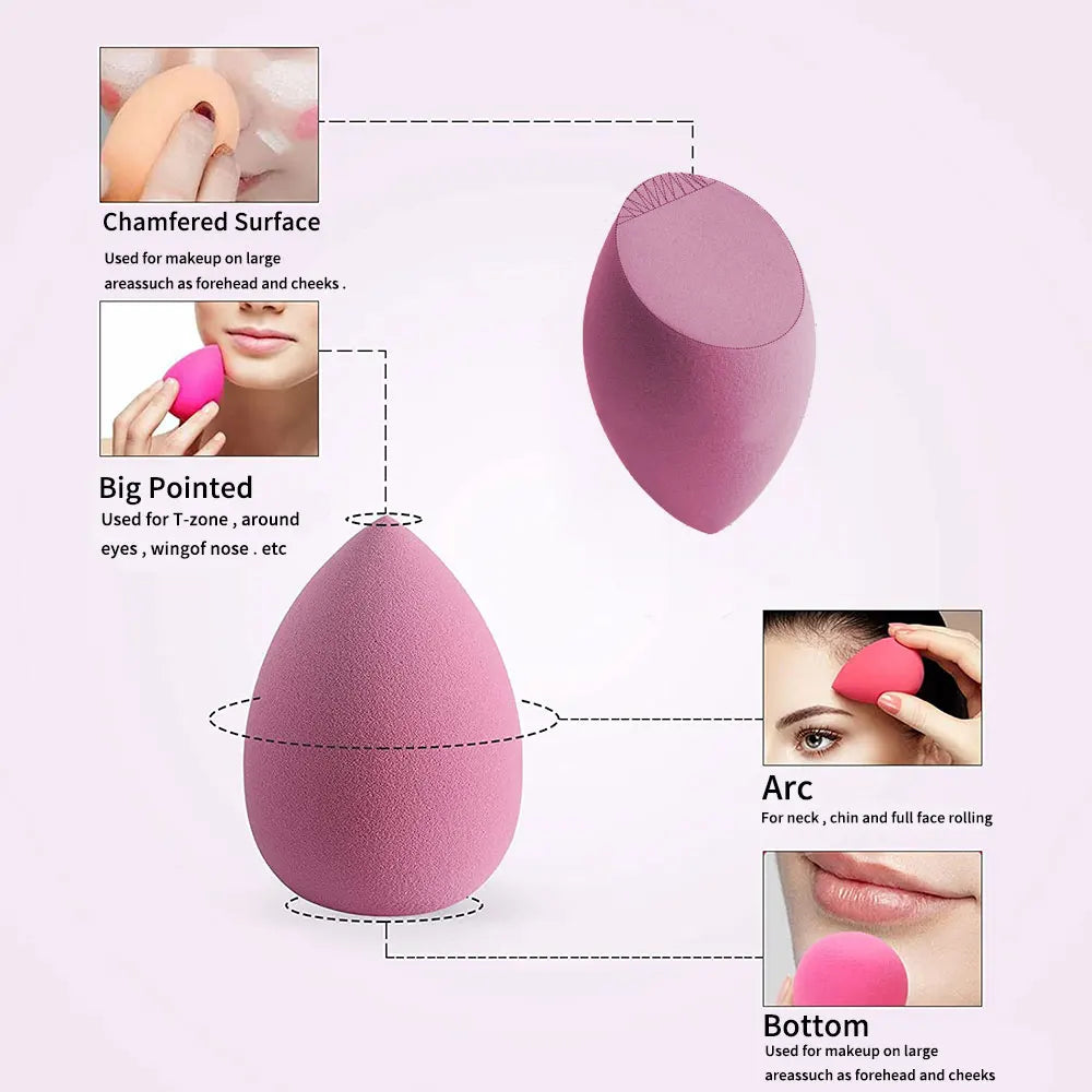 Get Flawless Makeup with 4/8pcs Soft Beauty Sponges - Perfect for Concealer, Foundation, and Blush!