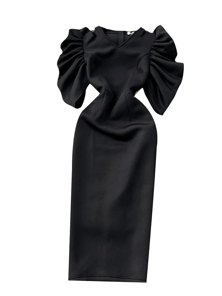 XFPV Women Vintage High Waist A-line Dress