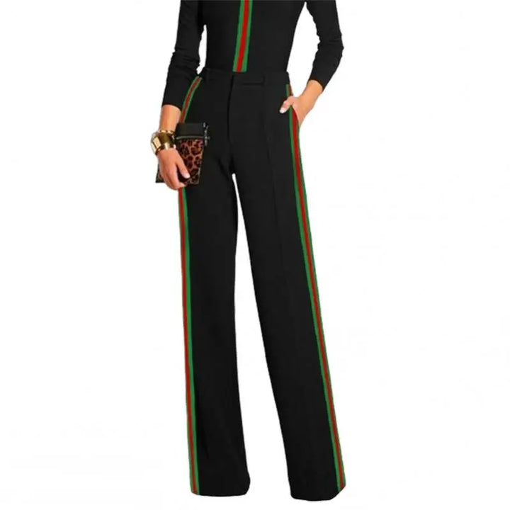 2024 New Boho Striped Wide Leg Pants | High Waist, Casual Office Trousers