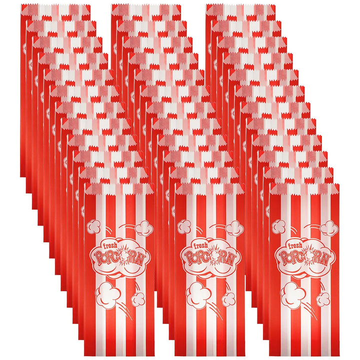 Disposable Popcorn Bags - Party Snack Holder, Set of 50