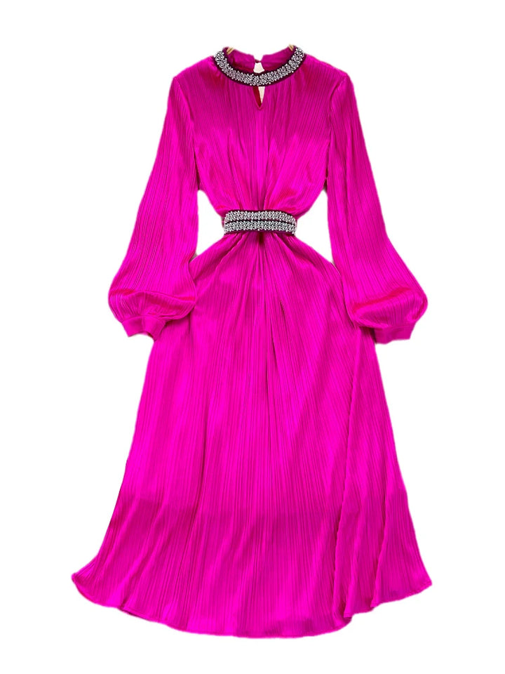XFPV Women Diamond Pleated Dress SM9902