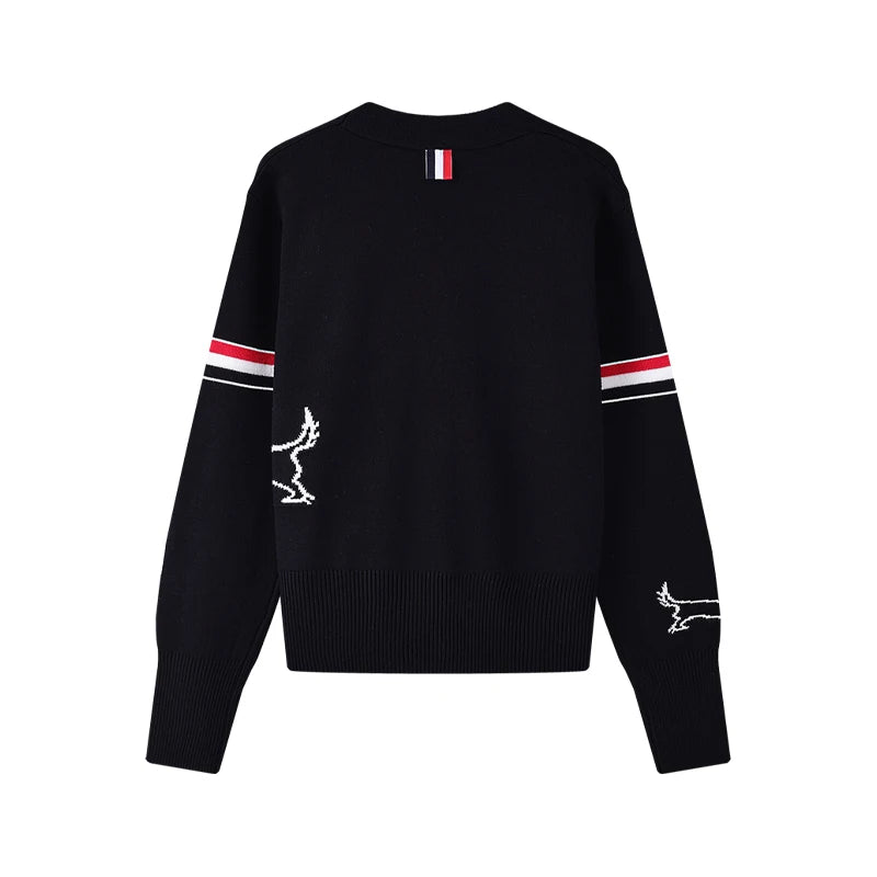 Korean Style Knit Cardigan - Y2K Fall Winter Coat