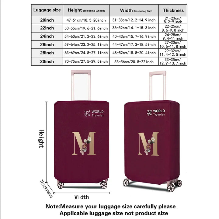 Gold Letter Series Travel Luggage Cover - Dust Proof, Scratch Resistant, Reusable - 2024 New