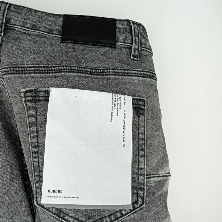 Purple ROCA Brand Hip-hop Skinny Denim Jeans