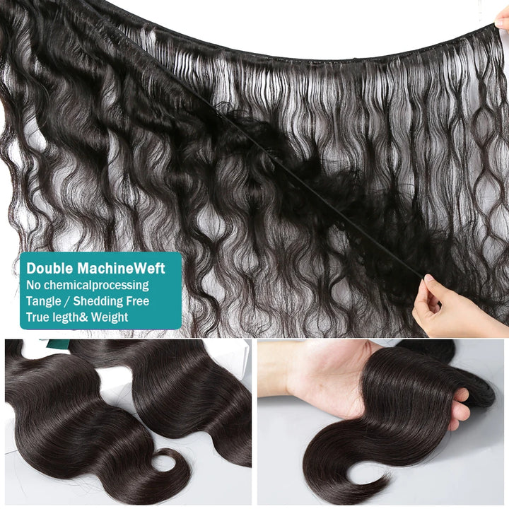 Brazilian Body Wave Hair Bundles - Long Wavy Extensions