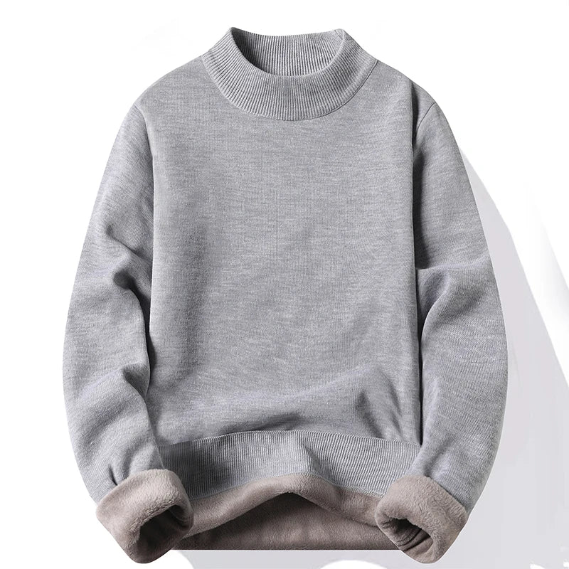 Men's Velvet Winter Sweater - Slim Fit