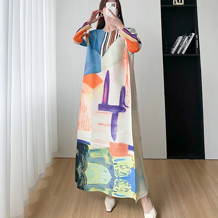 Luxury Miyake Style Pleated Dress