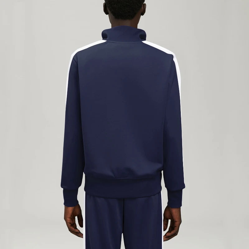 Stylish Men's Color-block Cardigan Set - Perfect for Spring and Autumn!