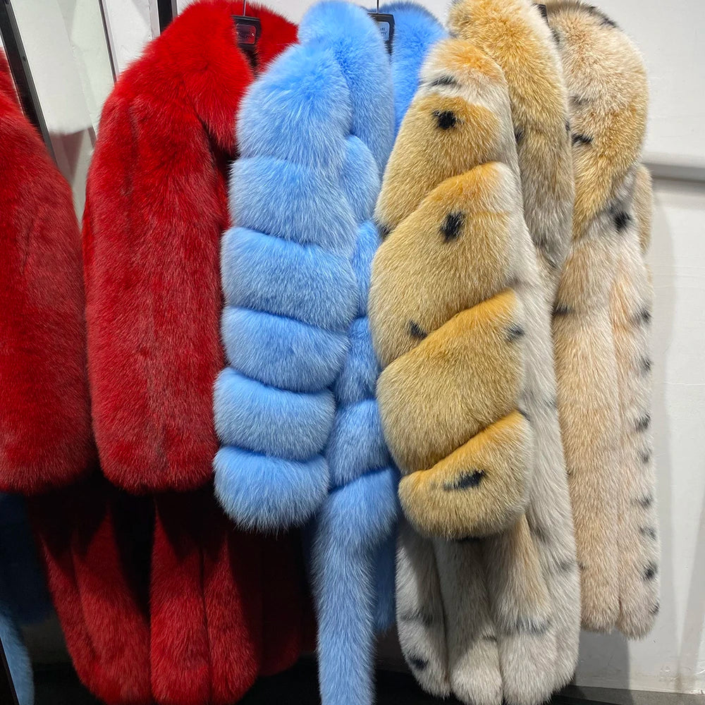 Luxury Fox Fur Coat 2024 - YOLOAgain Women's