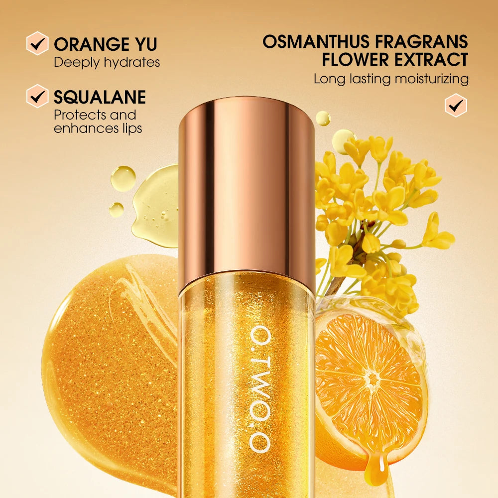 Hydrating Lip Oil Gloss: Plump, Moisturize & Shine with O.TWO.O's Natural Formula - 3 Uses in 1!