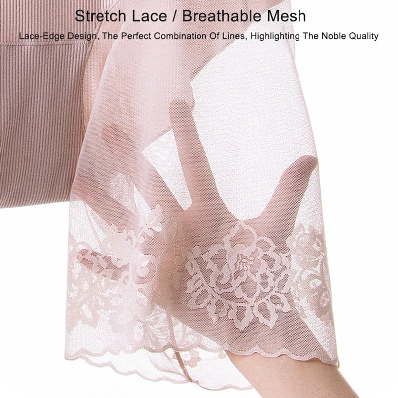 Plus Size Shorts Under Skirt Sexy Lace Anti Chafing Thigh Safety Shorts Ladies Pants Underwear Large Size Safety Pants Women