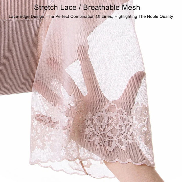 Plus Size Shorts Under Skirt Sexy Lace Anti Chafing Thigh Safety Shorts Ladies Pants Underwear Large Size Safety Pants Women