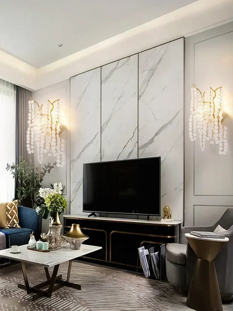 Luxury Crystal Wall Lamp Decoration Bedroom G9 Led Bulb Wall Sconces Interior Lighting Decoration For Wall Light Indoor