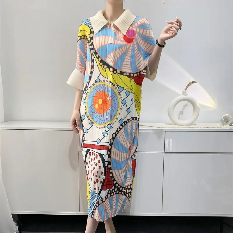 2024 Early Spring New Miyake Pleated Women's Dress