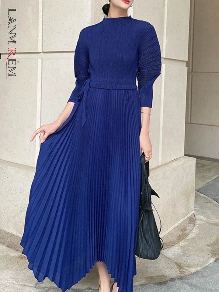 Stunning Navy Blue Maxi Dress - High End Party Clothing