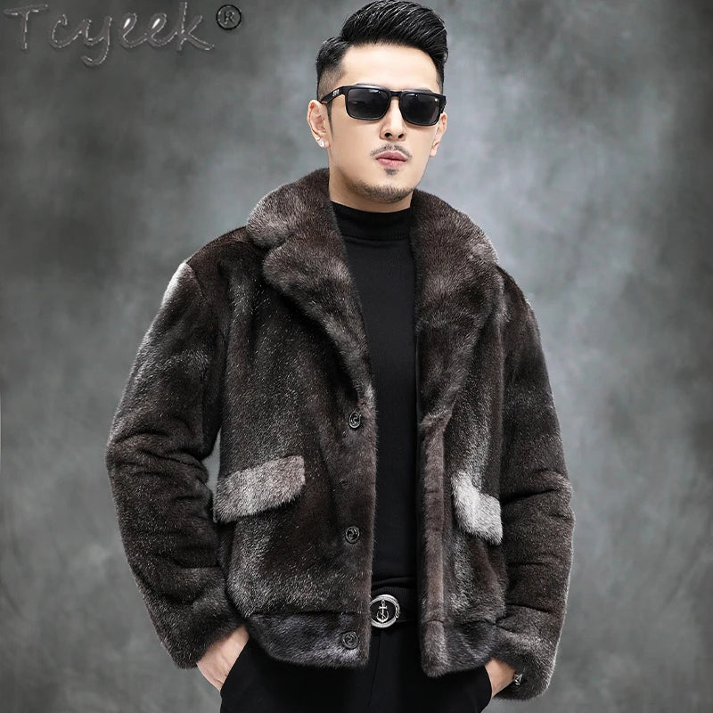 High Quality Mink Fur Coat - Men's Fashion