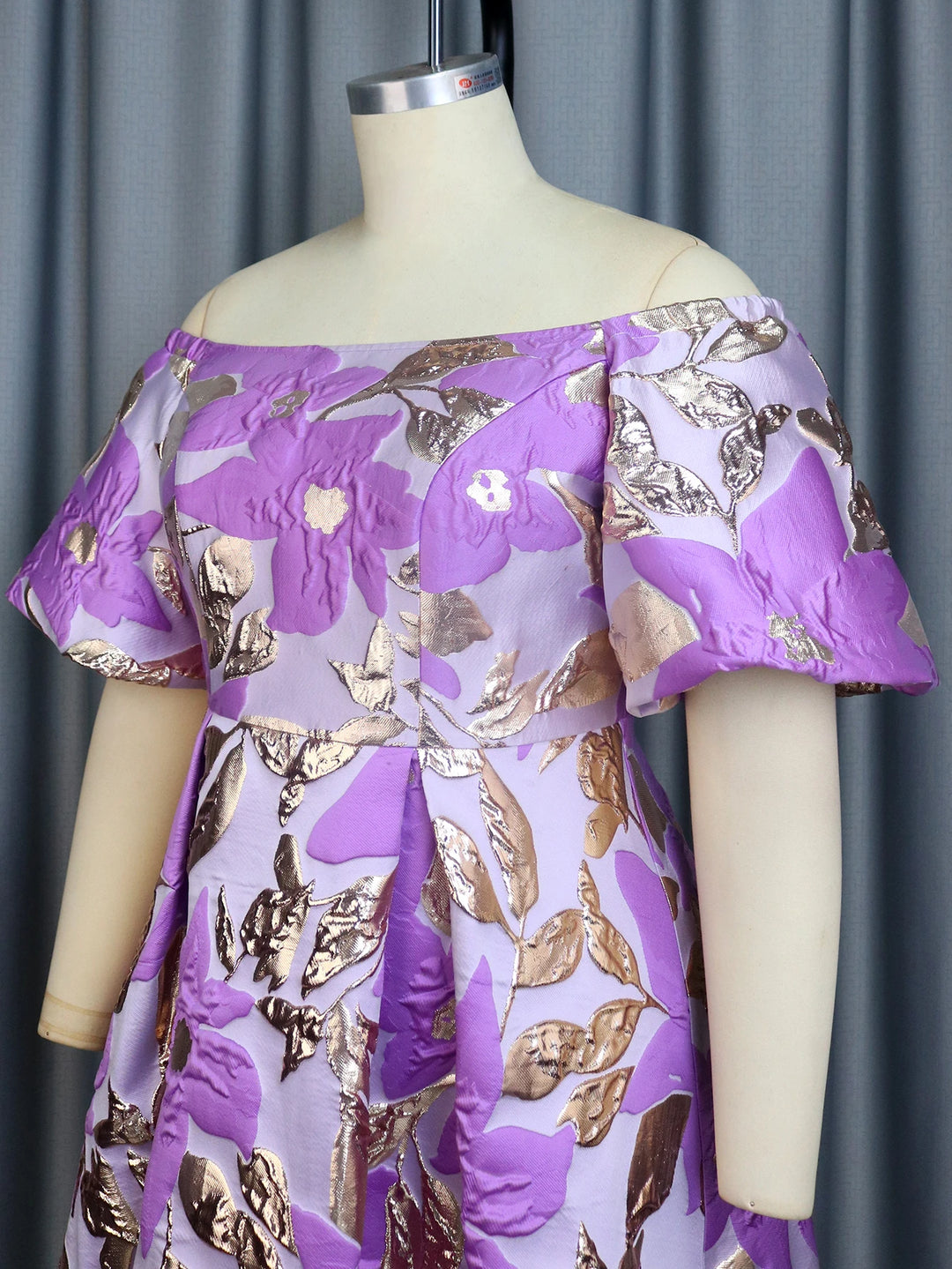 Vintage Off Shoulder A-Line Dress | Elegant Puff Sleeve | Plus Size 4XL | Ball Gown