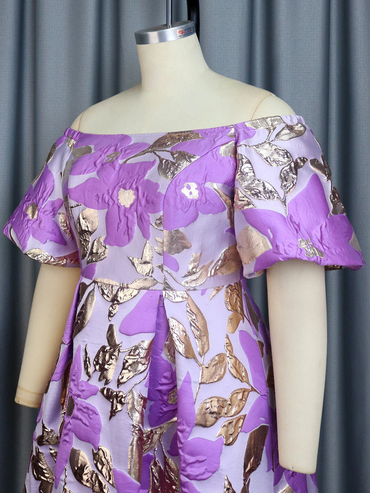 Vintage Off Shoulder A-Line Dress | Elegant Puff Sleeve | Plus Size 4XL | Ball Gown