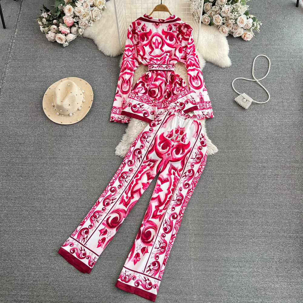 Floral Two Piece Set - Autumn Porcelain Design | High Quality, Fast Shipping, Great Service!